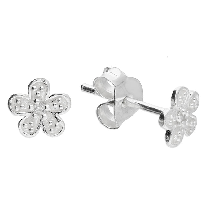 Silver Cubic Zirconia stud earrings complete with presentation box