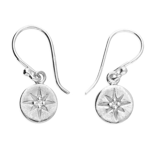 Silver Cubic Zirconia drop earrings complete with presentation box