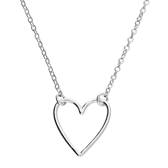 Silver plain pendant and chain complete with presentation box