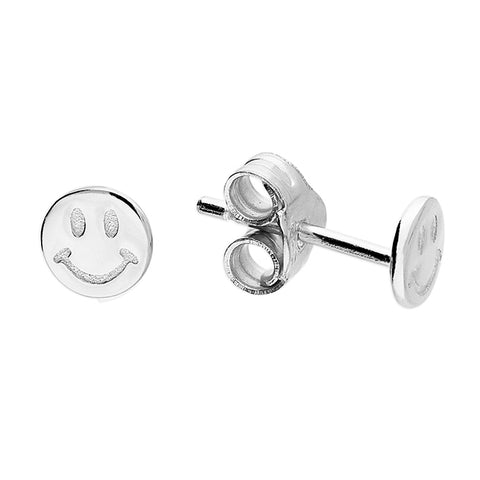 Silver plain stud earrings complete with presentation box