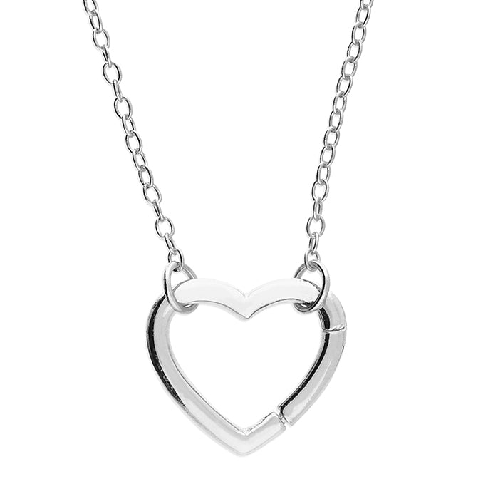 Silver plain pendant and chain complete with presentation box