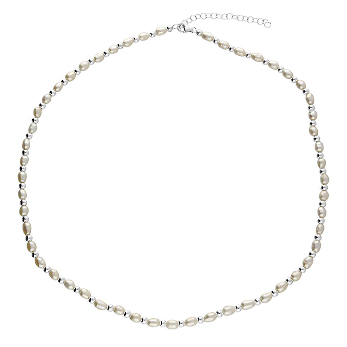 Silver Freshwater Pearl Necklet complete with presentation box