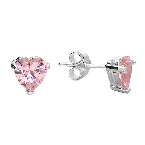 Silver Cubic Zirconia stud earrings complete with presentation box