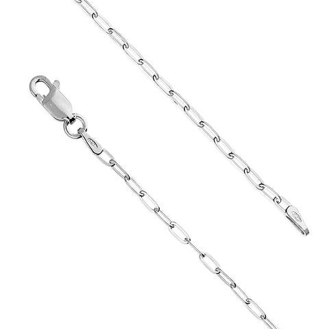 Silver 16inch/41cms flat belcher link Chain complete with presentation box