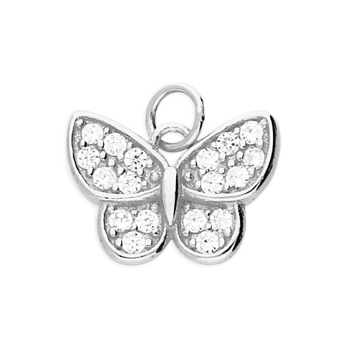 Silver Cubic Zirconia pendant and chain complete with presentation box