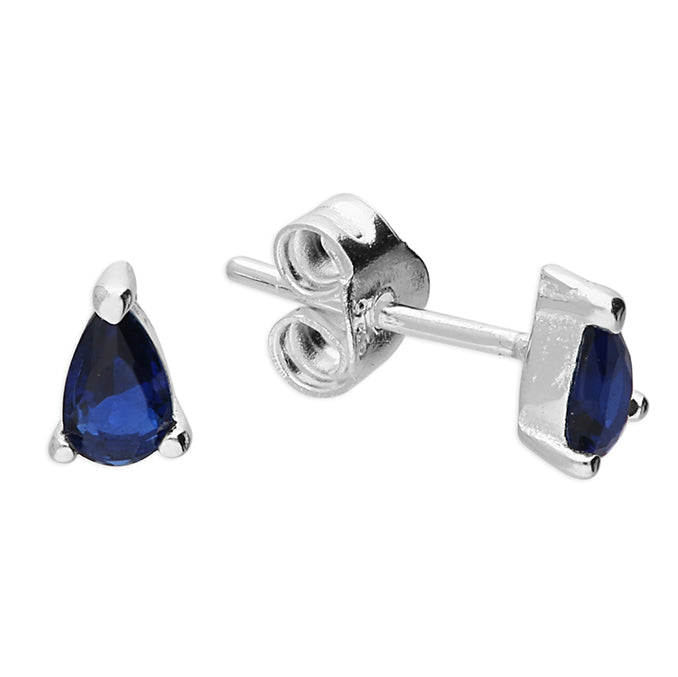Silver Cubic Zirconia stud earrings complete with presentation box