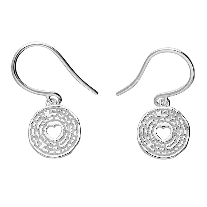 Silver plain drop earrings complete with presentation box