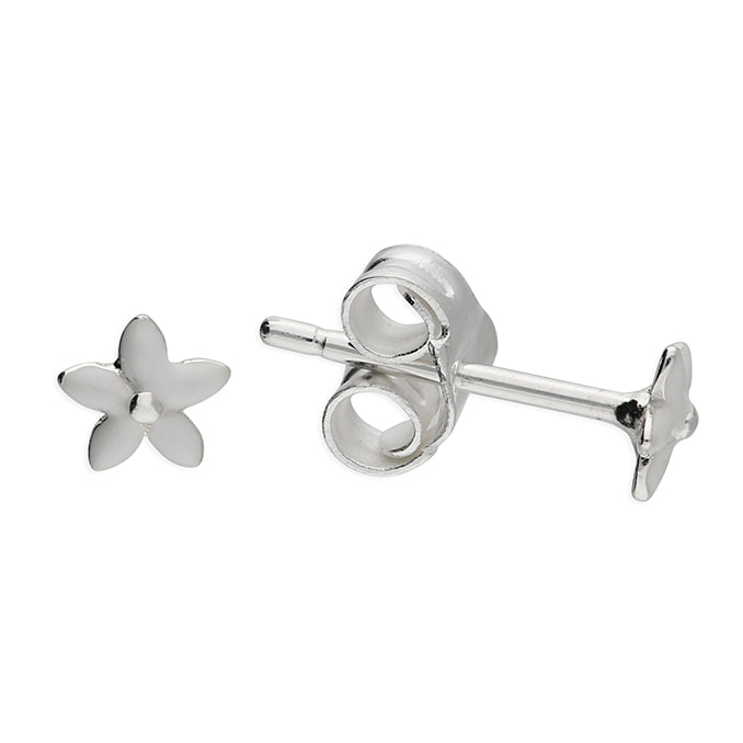 Silver Enamel stud earrings complete with presentation box