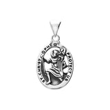 Silver St. Christopher and Chain complete with presentation box