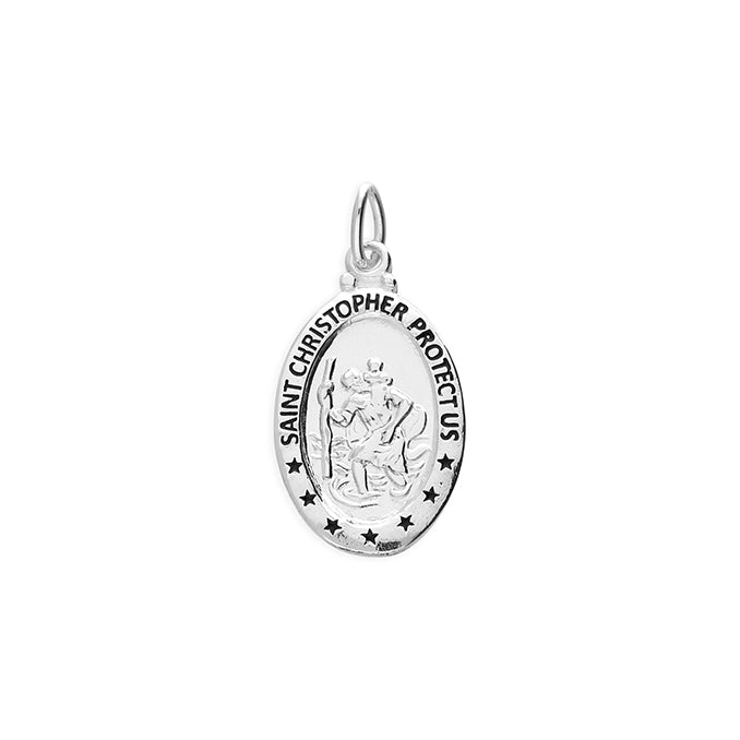 Silver St. Christopher and Chain complete with presentation box