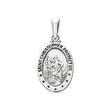 Silver St. Christopher and Chain complete with presentation box