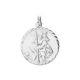 Silver St. Christopher and Chain complete with presentation box