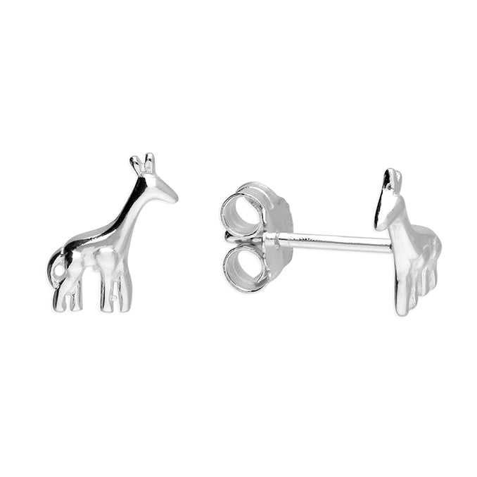 Silver plain stud earrings complete with presentation box