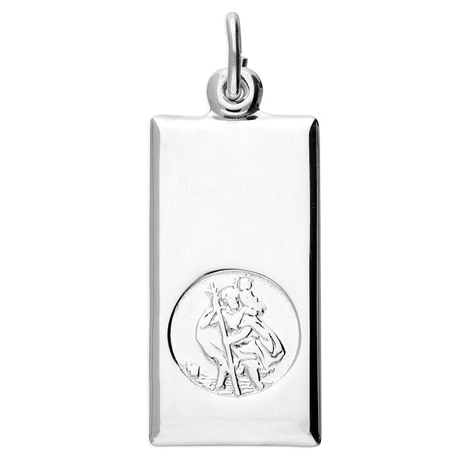 Silver St. Christopher and Chain complete with presentation box