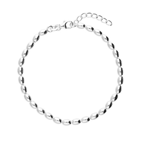 Silver Oval Bead Bracelet complete with presentation box