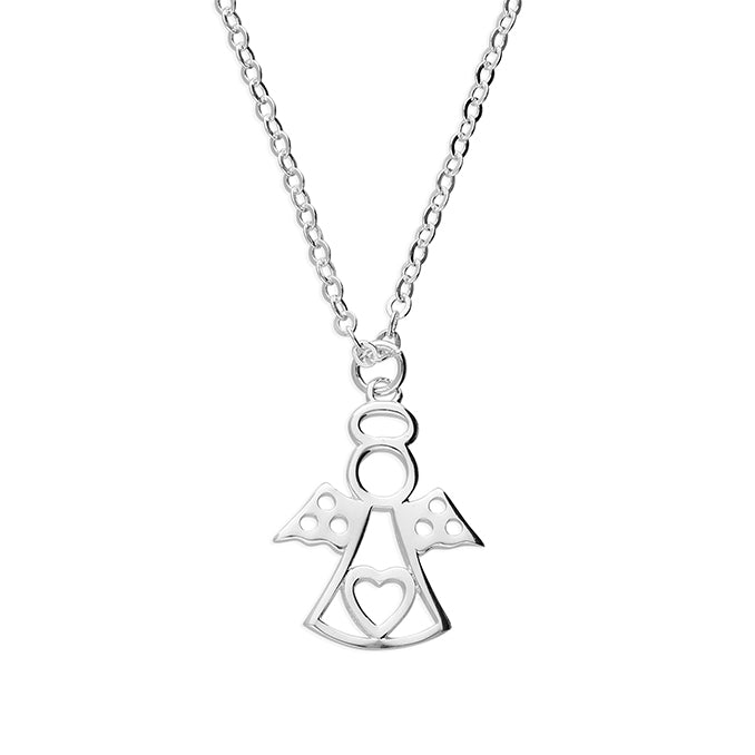 Silver plain pendant and chain complete with presentation box