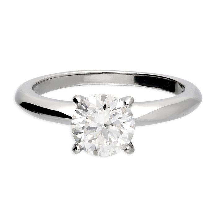 Silver Cubic Zirconia Solitaire Ring complete with presentation box