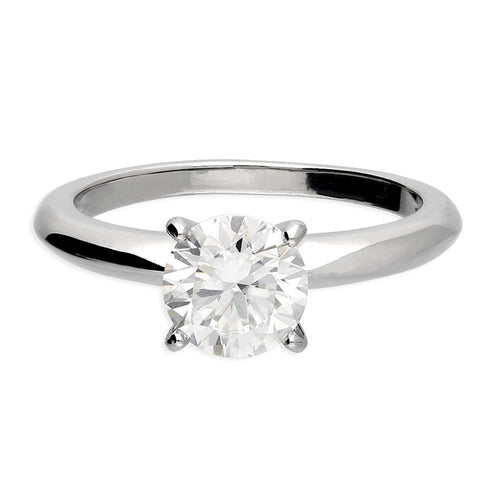 Silver Cubic Zirconia Solitaire Ring complete with presentation box
