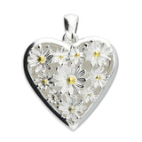 Silver Daisy Locket and Chain complete with presentation box