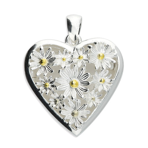 Silver Daisy Locket and Chain complete with presentation box