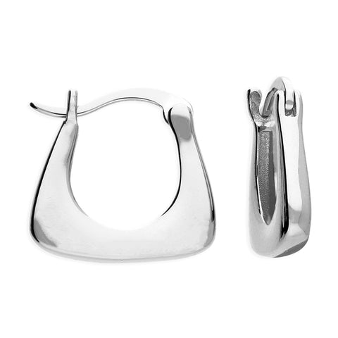 Silver Creole hoop earrings complete with presentation box