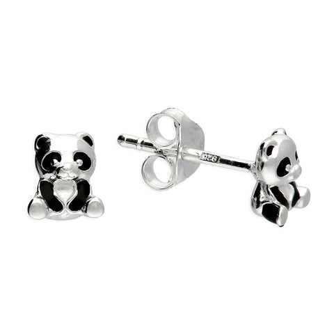 Silver plain stud earrings complete with presentation box