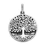 Silver Cubic Zirconia set Tree Of Life Pendant and Chain complete with presentation box