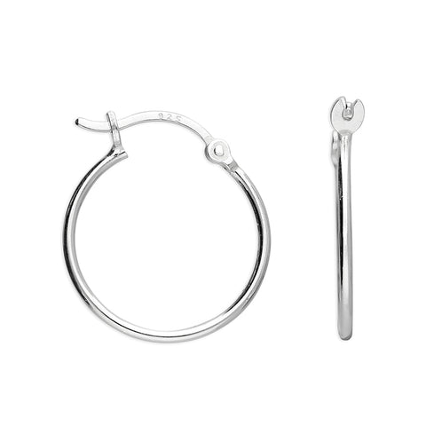 Silver Creole hoop earrings complete with presentation box