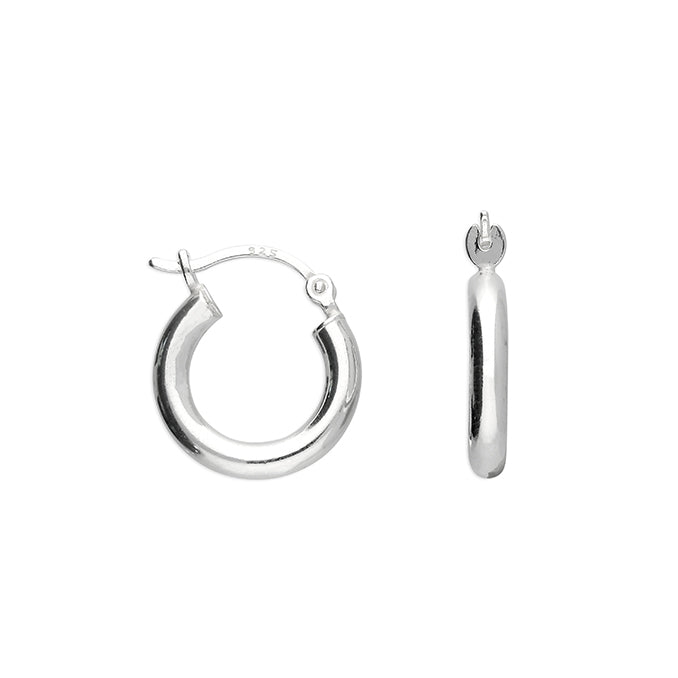 Silver Creole hoop earrings complete with presentation box