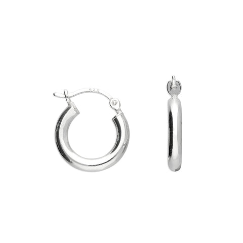 Silver Creole hoop earrings complete with presentation box