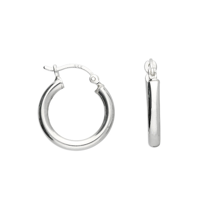 Silver Creole hoop earrings complete with presentation box