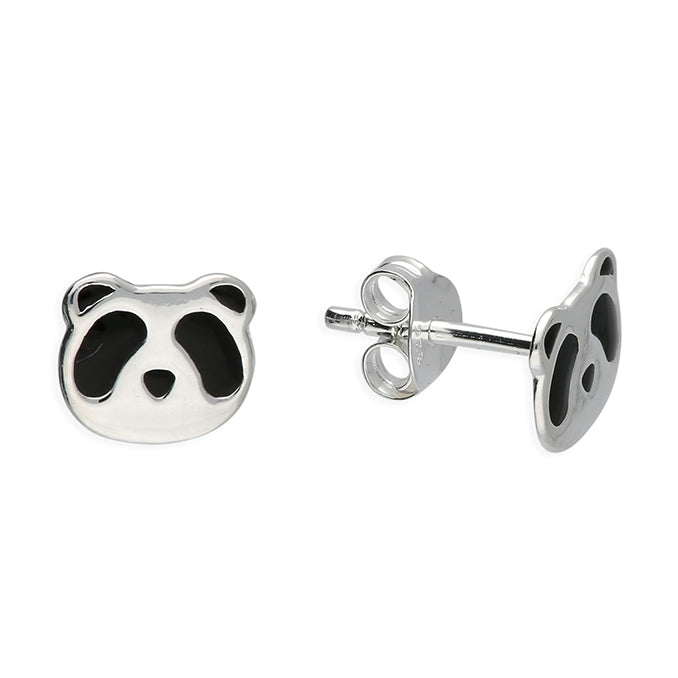 Silver plain stud earrings complete with presentation box