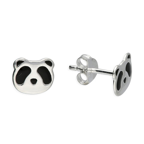 Silver plain stud earrings complete with presentation box