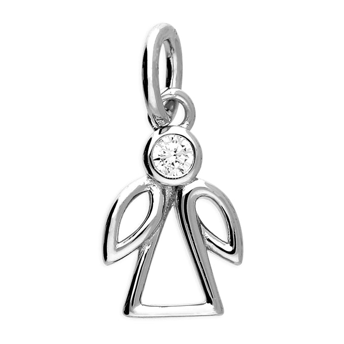 Silver Cubic Zirconia pendant and chain complete with presentation box