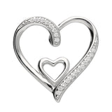 Silver Cubic Zirconia pendant and chain complete with presentation box