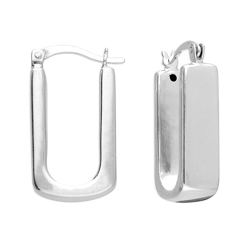 Silver Creole hoop earrings complete with presentation box