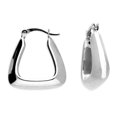 Silver Creole hoop earrings complete with presentation box
