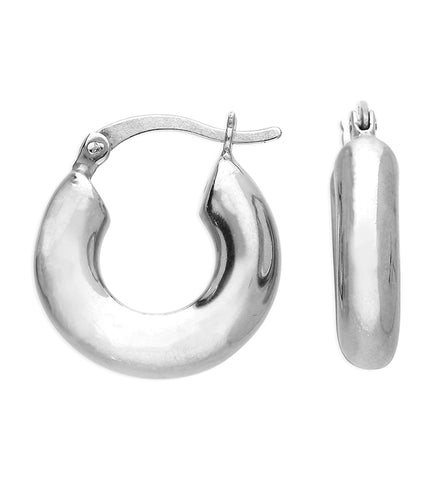 Silver Creole hoop earrings complete with presentation box