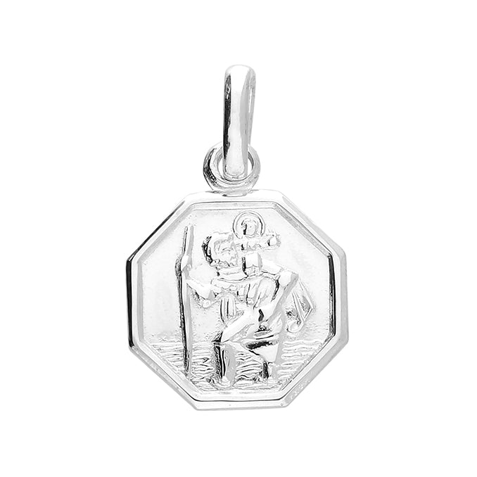 Silver St. Christopher and Chain complete with presentation box