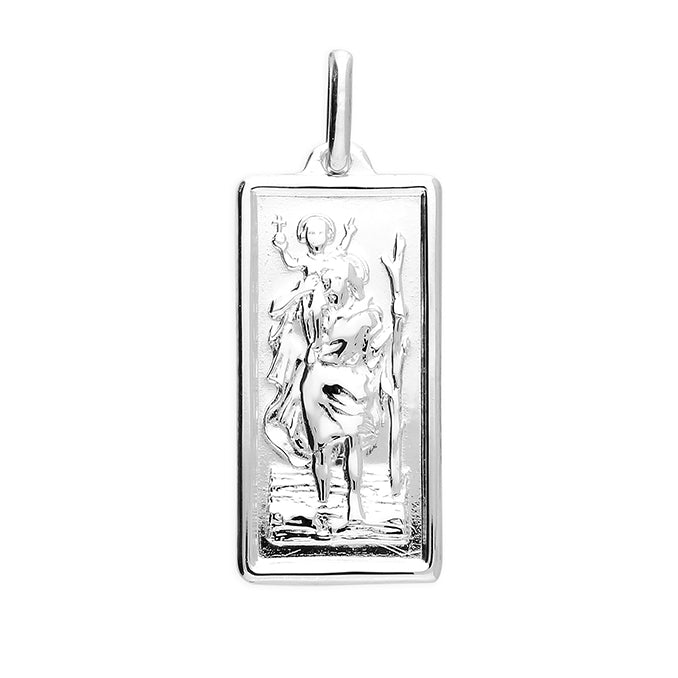 Silver St. Christopher and Chain complete with presentation box
