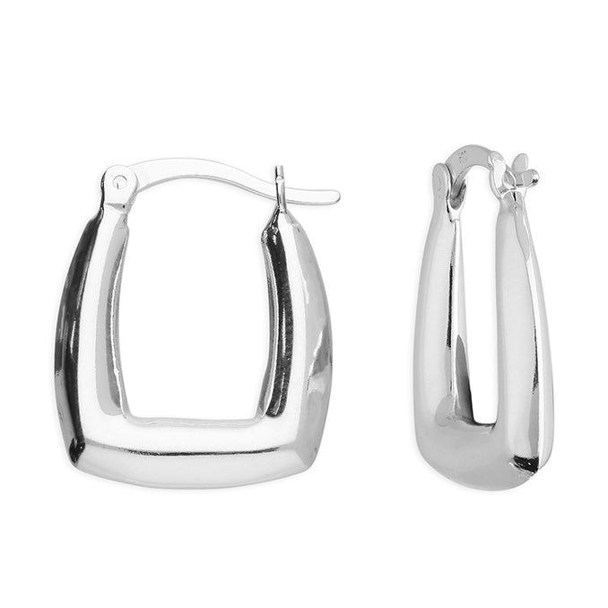 Silver Creole hoop earrings complete with presentation box