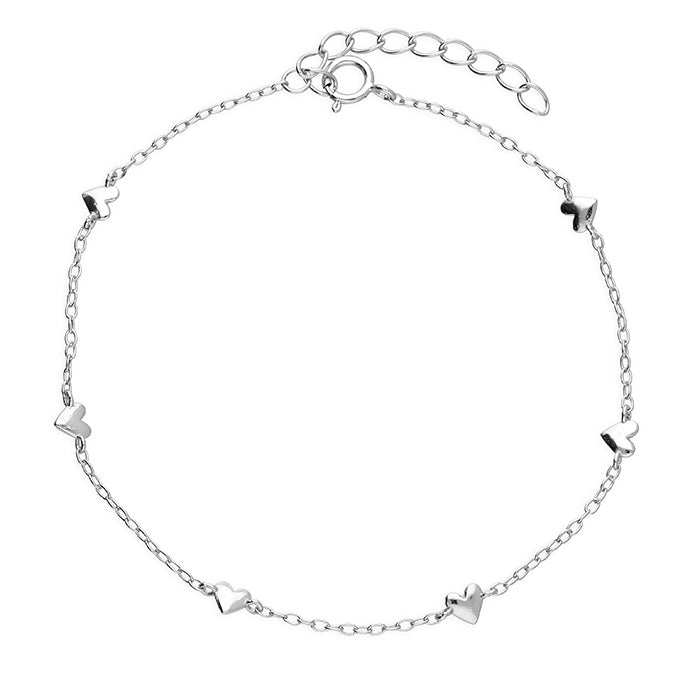 Silver Multi Heart Bracelet complete with presentation box