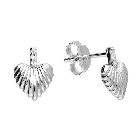 Silver Cubic Zirconia stud earrings complete with presentation box