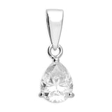 Silver Cubic Zirconia pendant and chain complete with presentation box