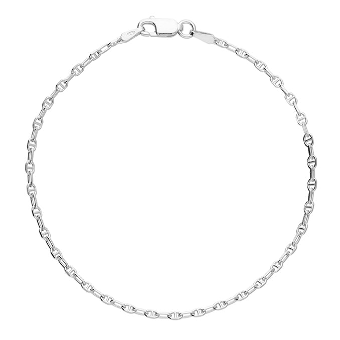 Silver Fancy Anchor Link Bracelet complete with presentation box