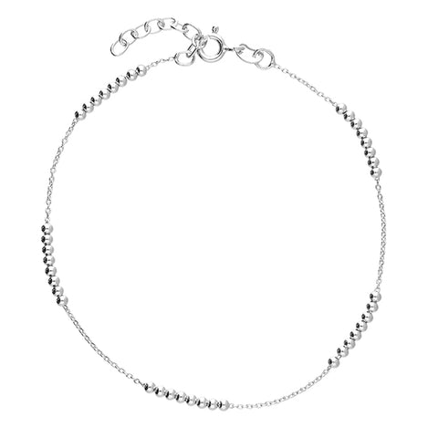 Silver Multi Bead Link Bracelet complete with presentation box