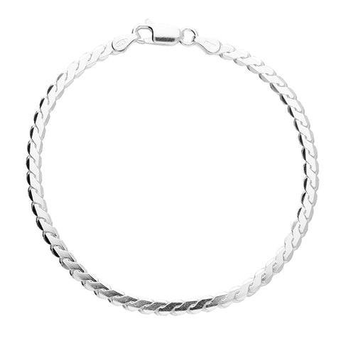 Silver Serpentine Link Bracelet complete with presentation box