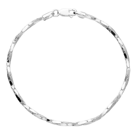 Silver Twisted Link Bracelet complete with presentation box