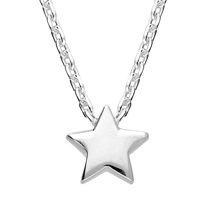 Silver plain pendant and chain complete with presentation box