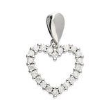 Silver Cubic Zirconia pendant and chain complete with presentation box